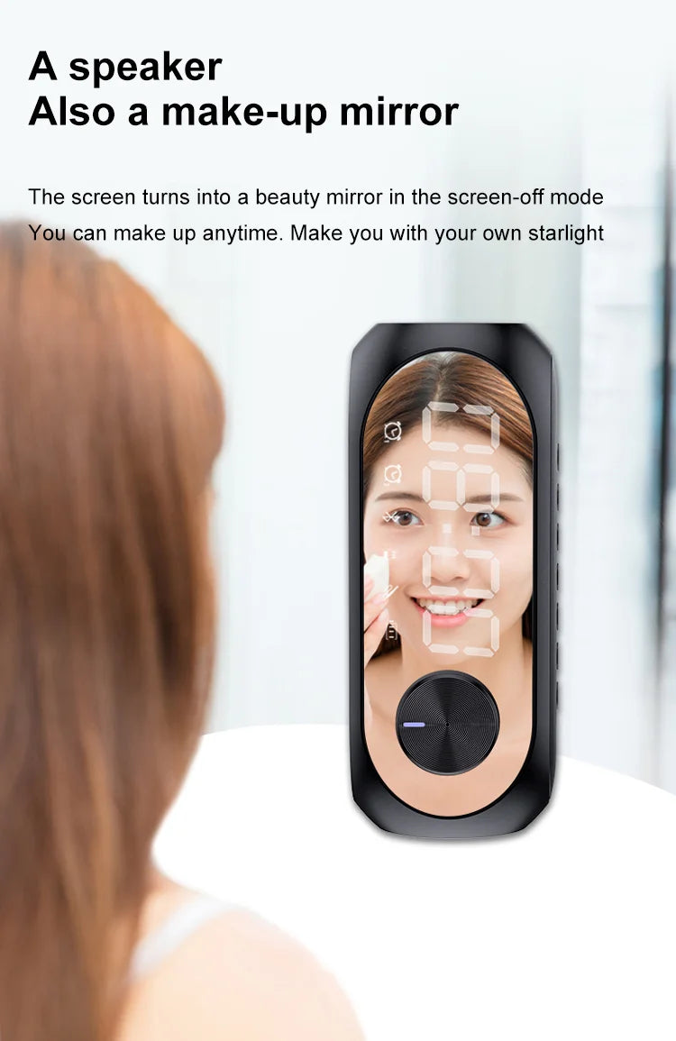 Portable Bluetooth Speaker Alarm Clock Radio FM Subwoofer Sound Box Music Wireless Mini Woofers Bocina Lamp Column Caixa De Som