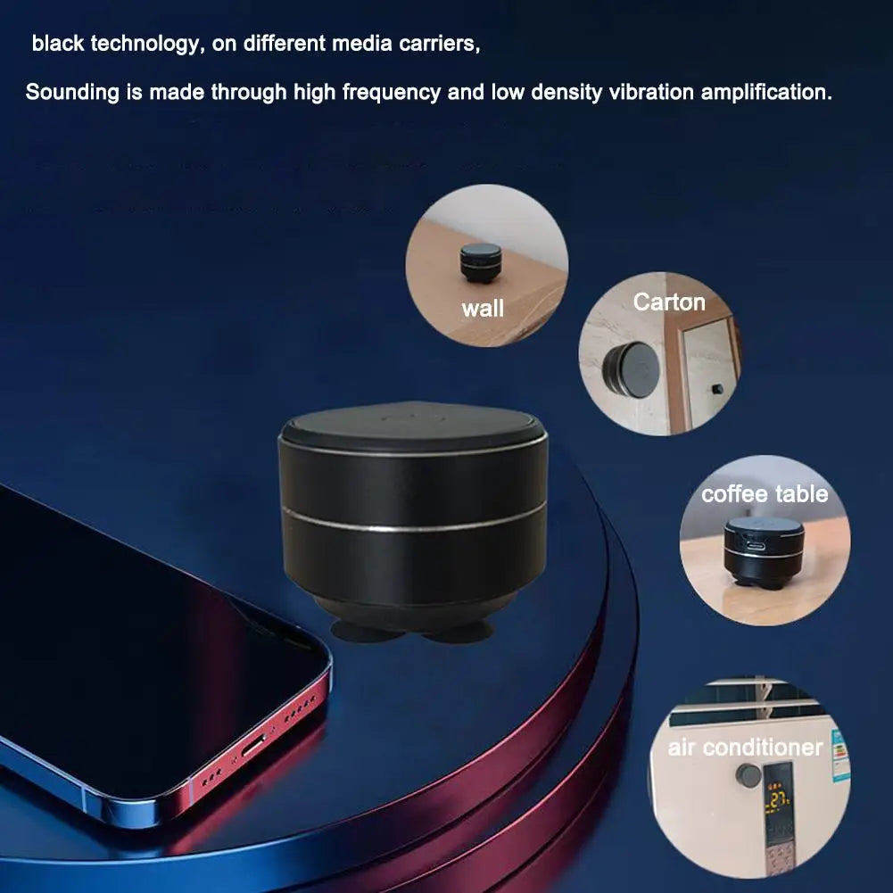 Mini Speaker Vibration Stereo Audio Digital Wireless Bluetooth Speakers Portable Metal Speaker