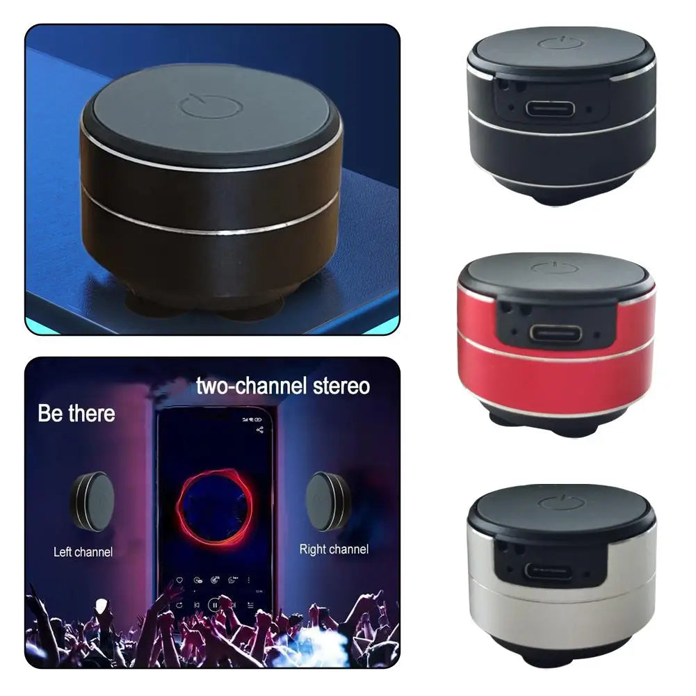 Mini Speaker Vibration Stereo Audio Digital Wireless Bluetooth Speakers Portable Metal Speaker
