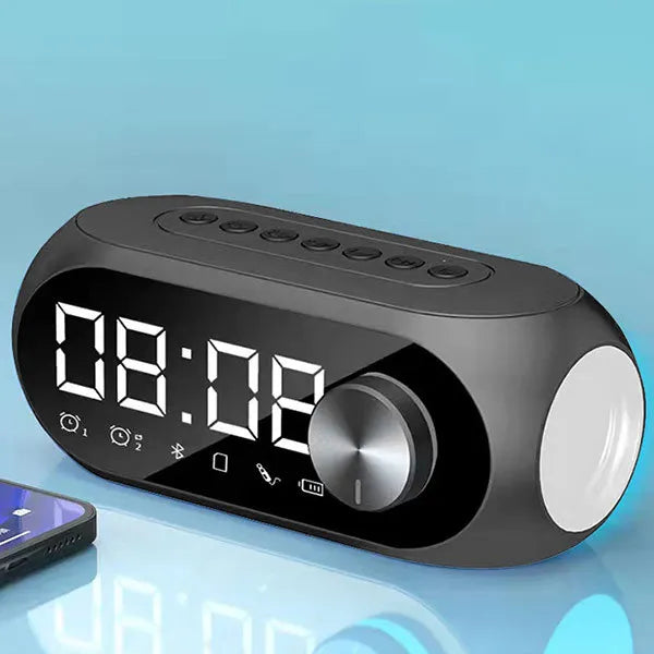 Portable Bluetooth Speaker Alarm Clock Radio FM Subwoofer Sound Box Music Wireless Mini Woofers Bocina Lamp Column Caixa De Som