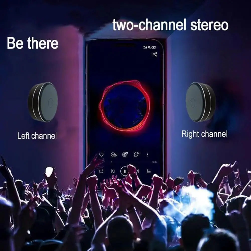 Mini Speaker Vibration Stereo Audio Digital Wireless Bluetooth Speakers Portable Metal Speaker