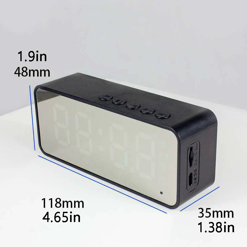 Portable Bluetooth Speaker Alarm Clock Radio FM Subwoofer Sound Box Music Wireless Mini Woofers Bocina Lamp Column Caixa De Som