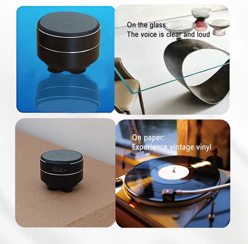 (Copy) Bone conduction wireless speaker - sucker mount, TWS hi-fi sound enhanced bass, wearable loop, resonance features dynamic audio